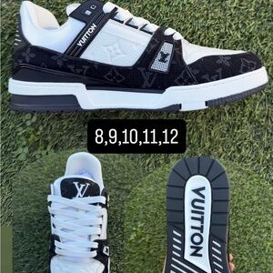 Louis Vuitton Monogram Black and White Sneakers
